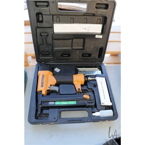 Bostitch SB-2IN1 18 gauge brad nailer and 7/32" crown stapler in fitted case