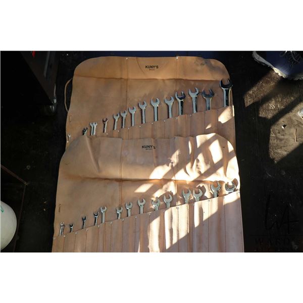 Two Mastercraft wrench sets, one metric and one Imperial in Kuny's leather pouches