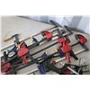 Image 2 : An assortment clamps including C-clamps, Irwin Quik Grip, Skill squeeze clamps etc.