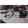 Image 3 : An assortment clamps including C-clamps, Irwin Quik Grip, Skill squeeze clamps etc.