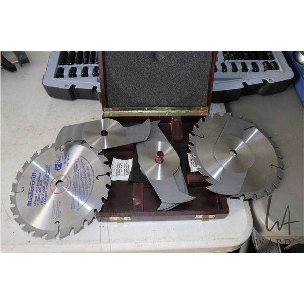 Mastercraft 8" stacking dado set with carbide tip blades, in wooden carry case