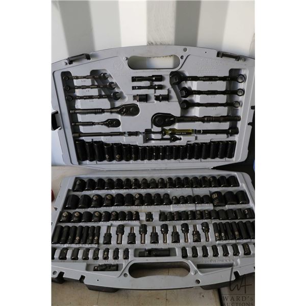 Stanley wrench and socket set in black with original plastic carry case