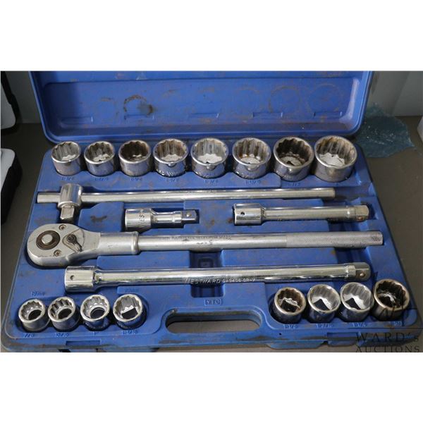 Westward Imperial socket set appears complete. Includes fitted plastic carry case