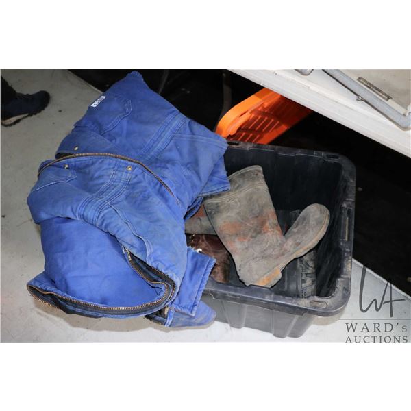 Selection of outdoor work equipment including North insulated coveralls, size CW150LC/BB/T LT, and m