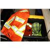 Image 3 : Selection of outdoor work clothing including a Tough Duck Hi-Vis jacket, assorted Hi-Vis clothes, an