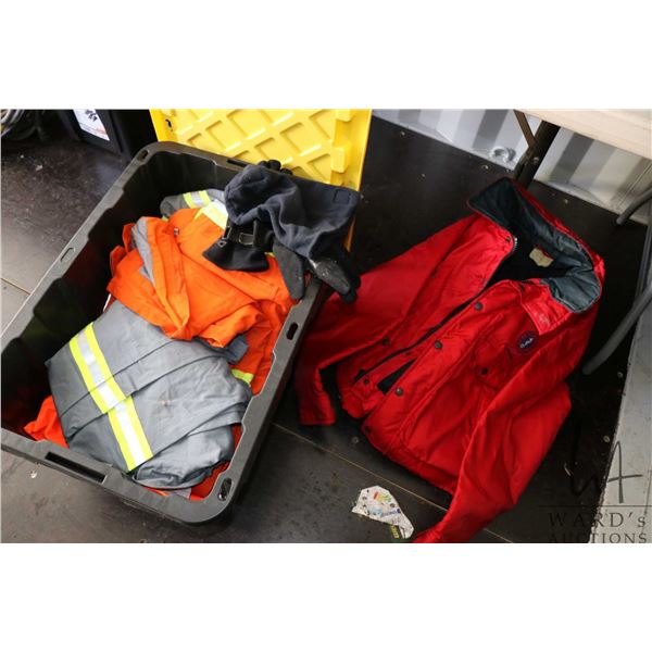 A selection of work outer wear including red Mustang Survival insulated jacket, Pagnotta Equipment 4