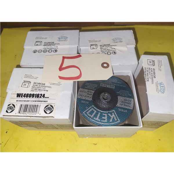 Box(100) of KETO 4" x 1/8" x 5/8" Grinding/Cutting Disc