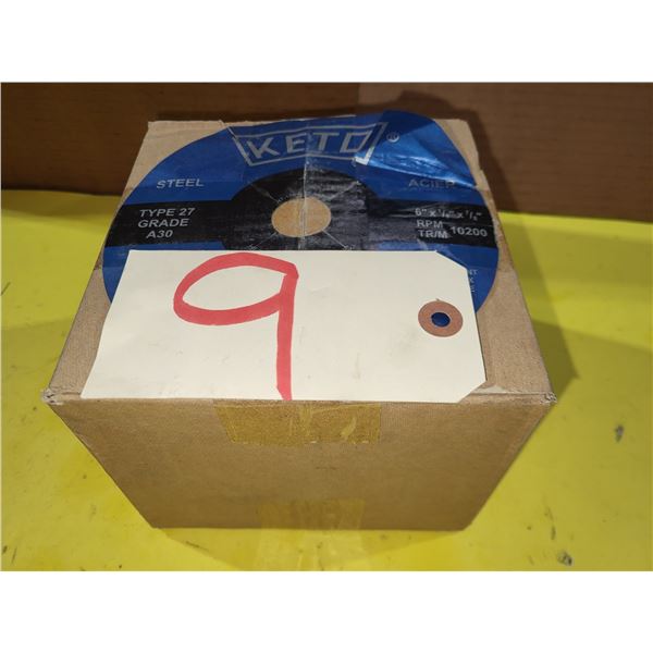 Box(25) of KETO 6" x 1/8" x 7/8" Grinding/Cutting Disc