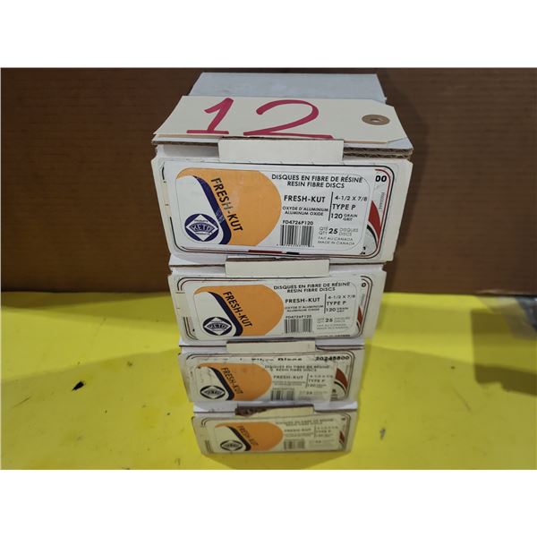 Lot(100) of KETO Fresh-Kut Grinding Disc 4"1/2 Gr.120