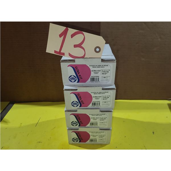 Lot(100) of KETO Ultra-Kut Grinding Disc 4"1/2 Gr.80