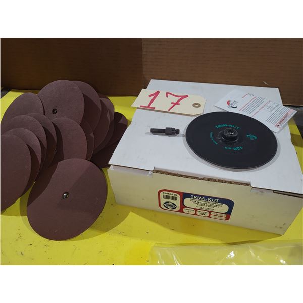 TRIM-Kut Sanding Disc 5" x 1/4"-20 with Mandrel Gr.120