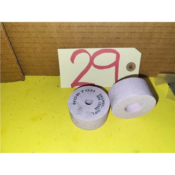 Lot(2) of Pink Grinding Cup Wheel 2" x 1" 3/8"