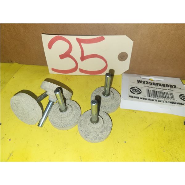 Lot(5) of Buffing Wheel shank 1/4"