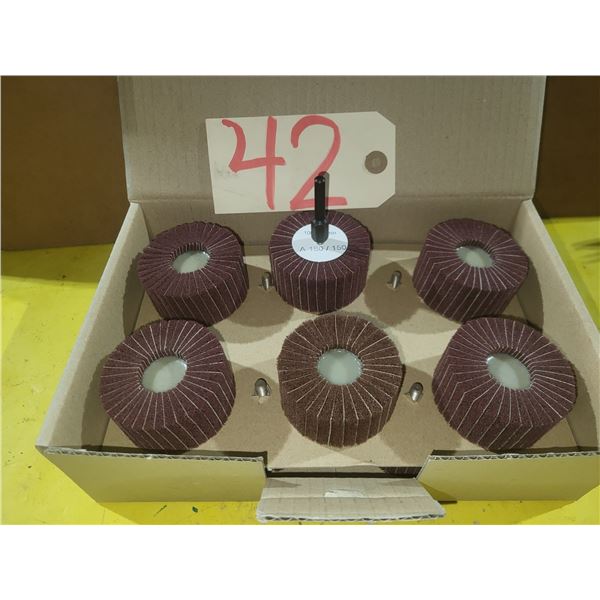 Box(10) of Dual-Blend Flap Wheel 2" x 2" x 1/4"-20 Gr. Fine with Mandrel