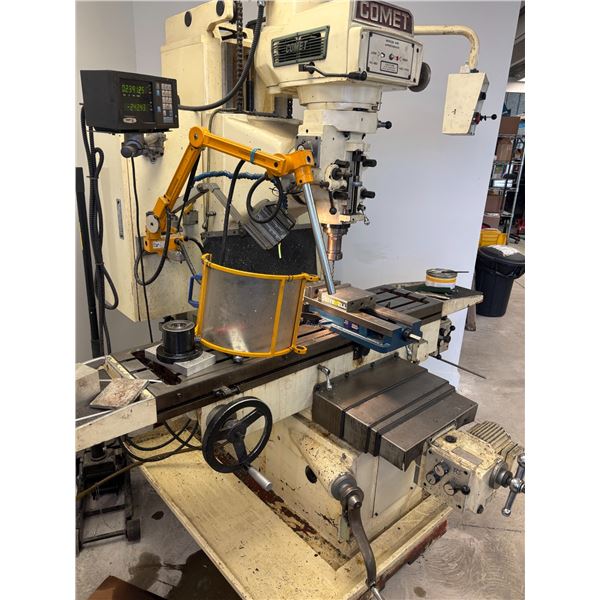 TOS F2VLR Milling with MITUTOTYO Digital Read Out , coolant pump and feed