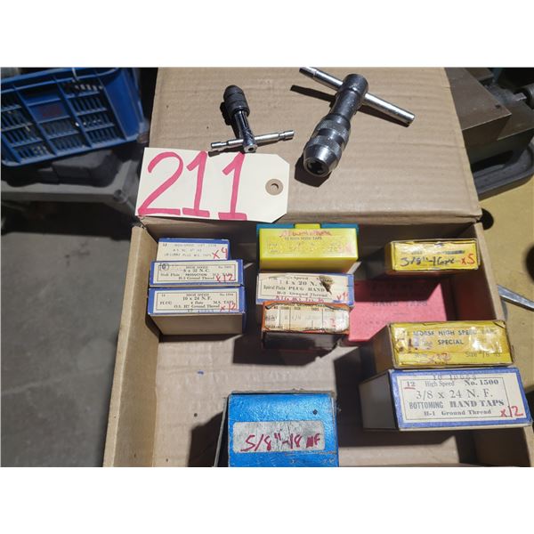 Lot of assorted Tap and 2 Tap Wrench