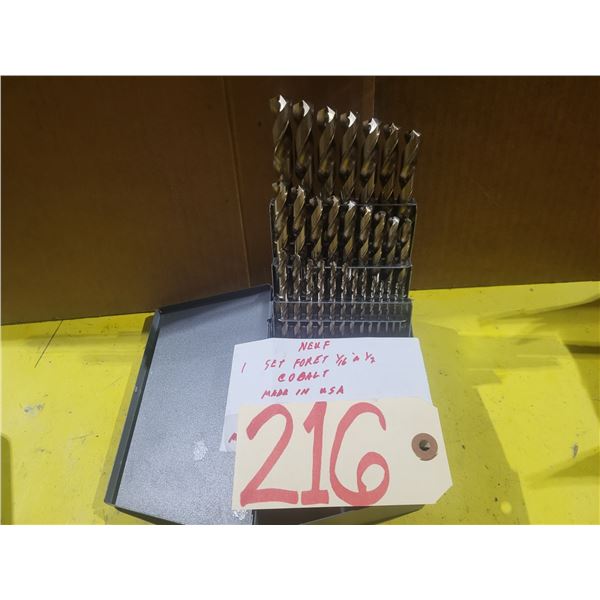 USA Cobalt Drill Set 1/16" to 1/2"