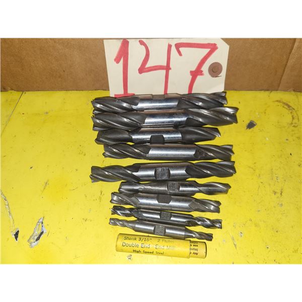 Lot of assorted Double HSS End Mill