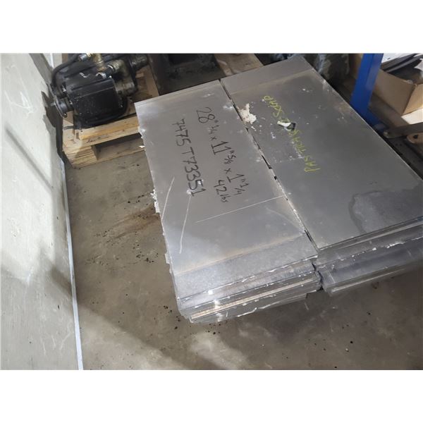 Lot(10) of Aluminum Plate 28"1/4 x 11"5/8 x 1"1/4