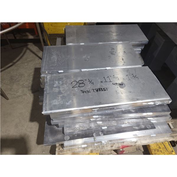 Lot(16) of Aluminum Plate 28"1/4 x 11"5/8 x 1"1/4