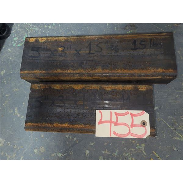 Set(2) de Tube Rectangulaire