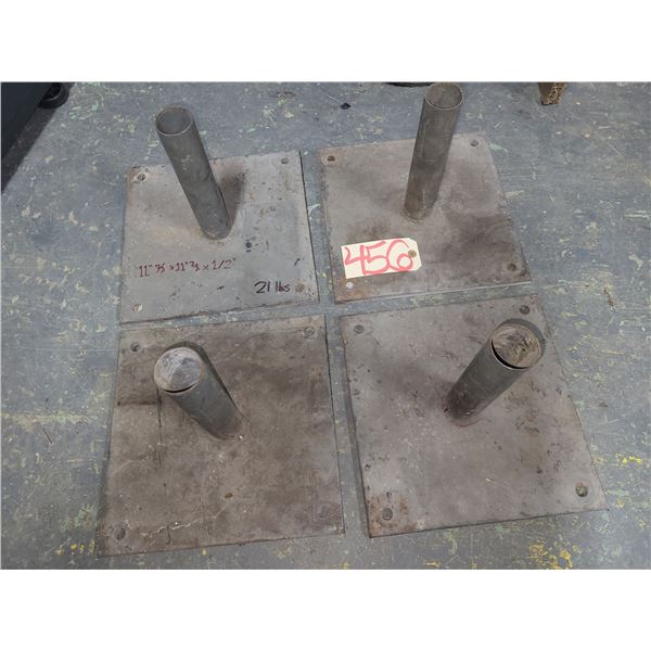 Lot(4) de Plaque d'acier (pattes)