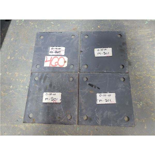 Lot(4) de Plaques d'acier