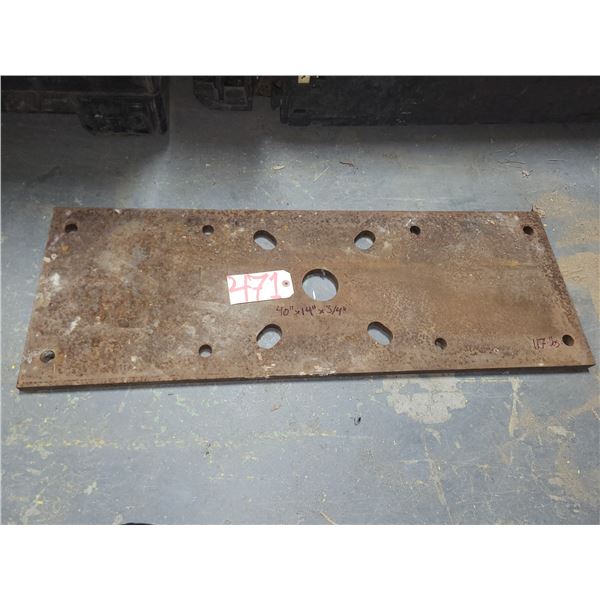 Plaque d'acier 40" x 14" x 3/4"