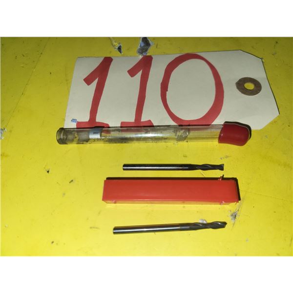 Lot(2) of Solid Carbide End Mill 1/8" 2fl. (never used)