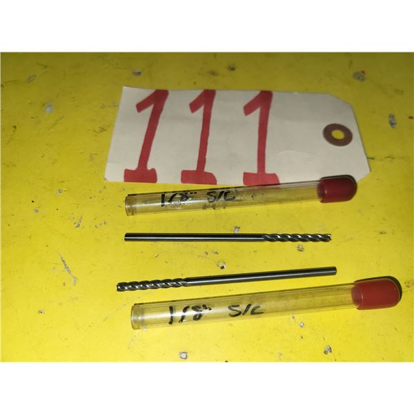 Lot(2) of Solid Carbide Long End Mill 1/8" 4fl. (never used)