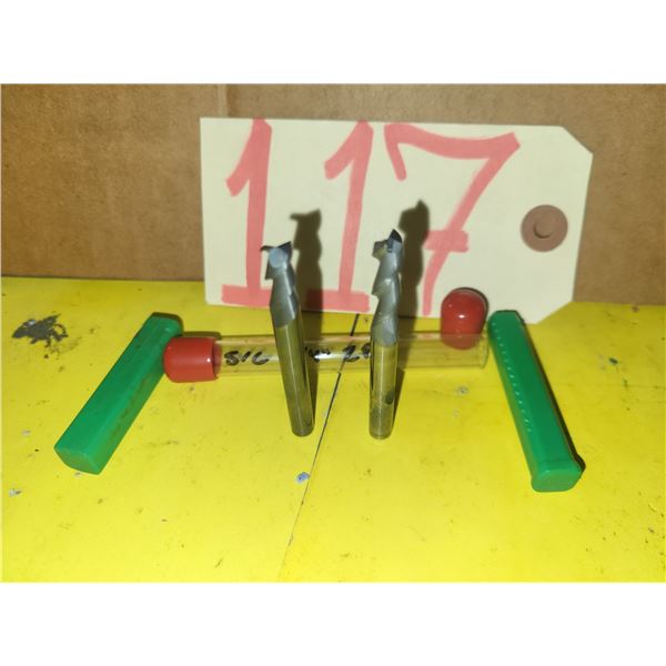 Set(2) of Solid Carbide End Mill 1/4" 2fl.