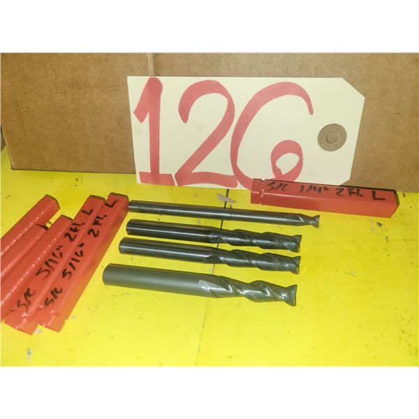 Lot of Solid Carbide End Mill 1/4"(1) - 5/16"(2) - 3/8"(1)