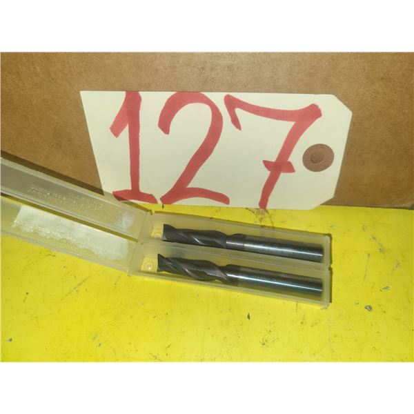 Set(2) of Solid Carbide Coated End Mill 3/8" 2fl. (regrinded tip)