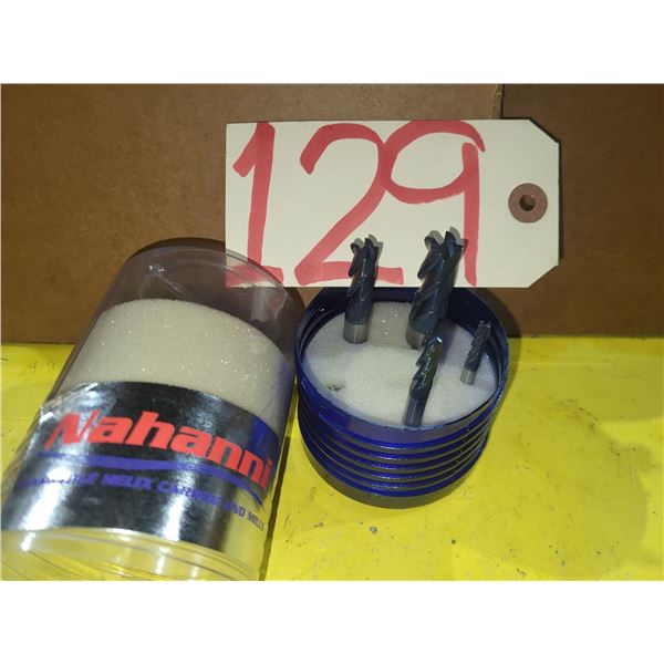 New Box(4) of  Nahanni Solid Carbide End Mill 3/16" - 1/4" - 3/8"- 1/2" 4fl.