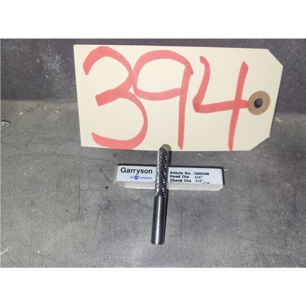 GARRYSON Carbide Burr shank 1/4" for hard steel / Stainless