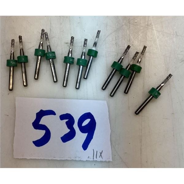 Lot (11) End mils 3/32