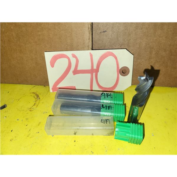 Lot(3) of Solid Carbide End Mill 1/2"-4fl regrinded tip