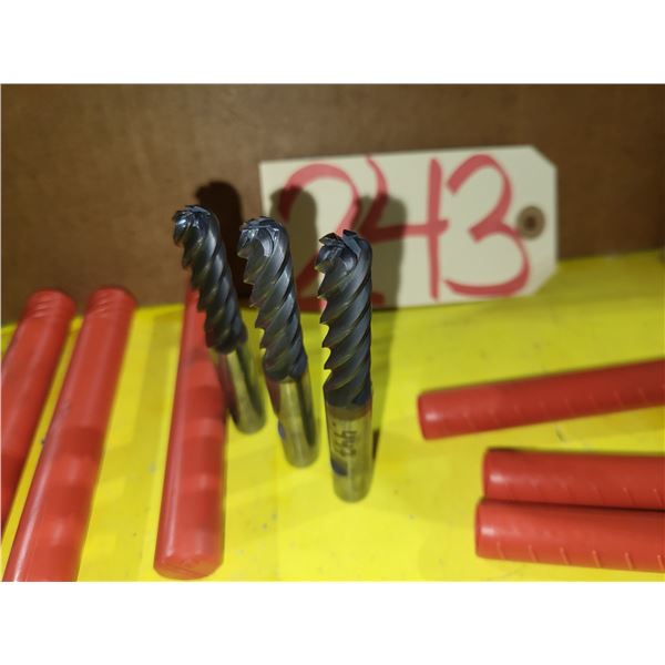 Lot(3) of BullNose End Mill shank 1/2"