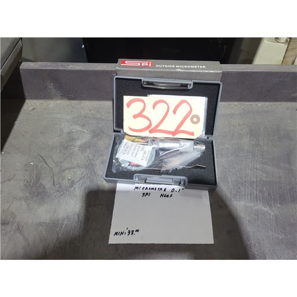 New SPI Micrometer 0-1" (garanty)