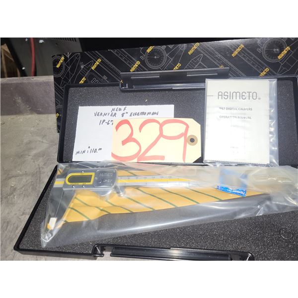 New ASIMETO IP-67 Digital Caliper 0-8" (coolant proof)