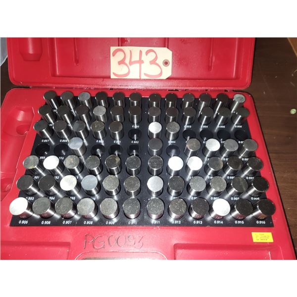Incomplet Box of Pin Plug Gage .833"- .916"