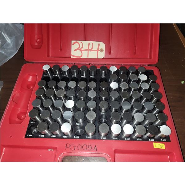 Incomplet Box of Pin Plug Gage .917" - 1"