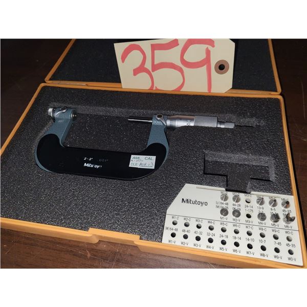 Mitutoyo 126-139 Thread Micrometer 2"-3"
