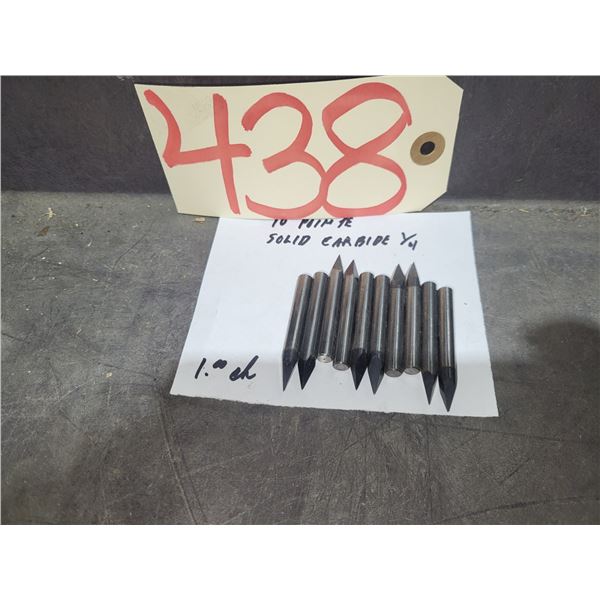 Lot(10) of Pointe Carbure 1/4"