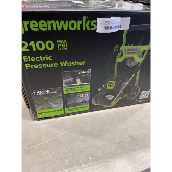 GREENWORKS 2100PSI PRESSURE WASHER