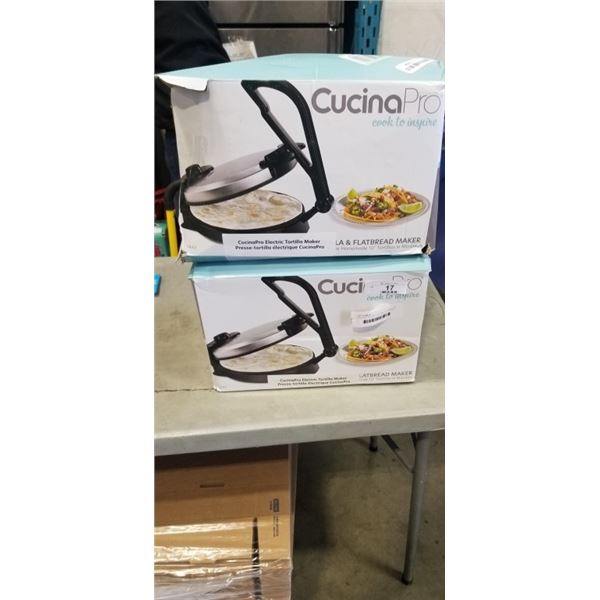 2 CUCINA PRO TORTILLA AND FLATBREAD MAKERS