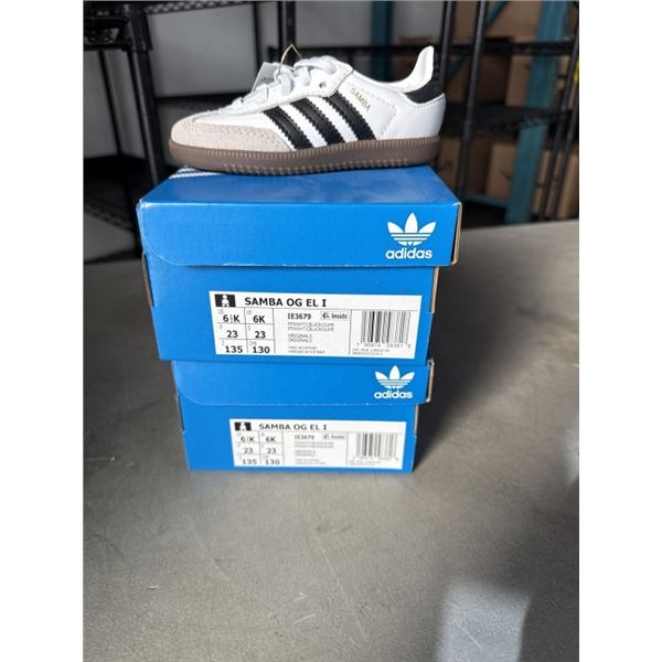 2 NEW PAIRS OF SAMBA OG EL 1 SIZE 6.5K