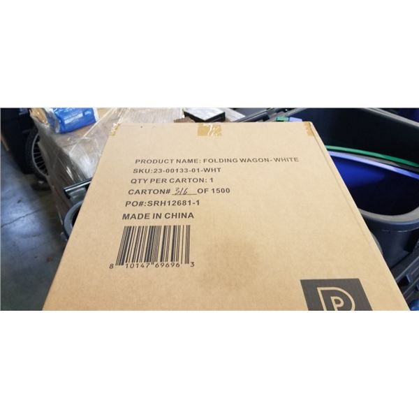 BRAND NEW WHITE FOLDING WAGON, SELAED CARTON