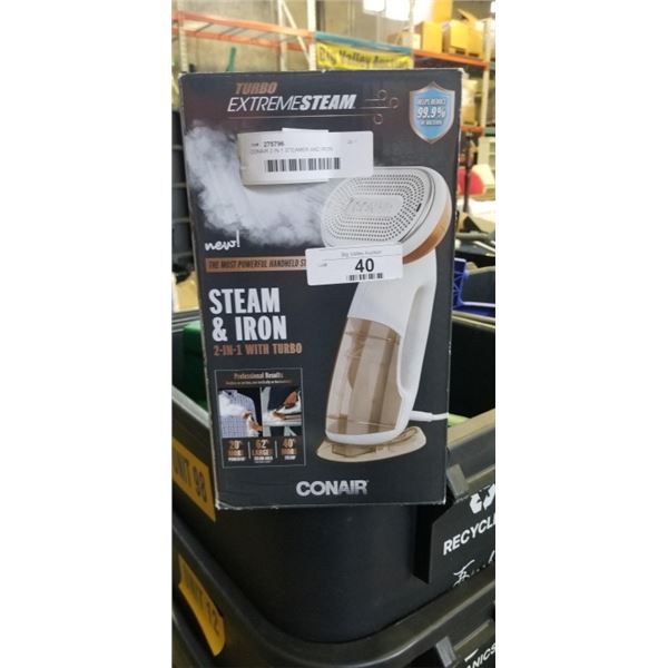 CONAIR 2 IN 1 STEAMER AND IRON