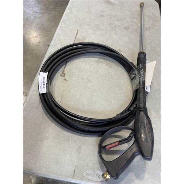 25FT PRESSURE WASHER HOSE WITH GUN AND REPLACEABLE TIPS